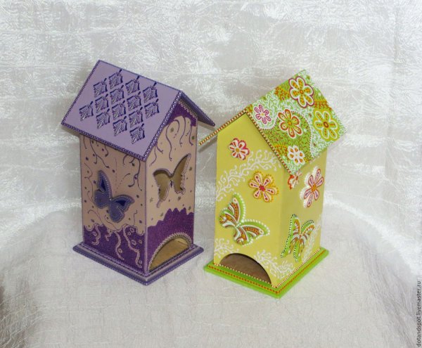 Чайный домик красками