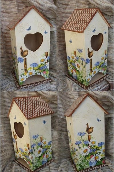 Декупаж скворечника