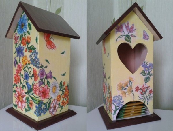 Декупаж чайного домика для начинающих