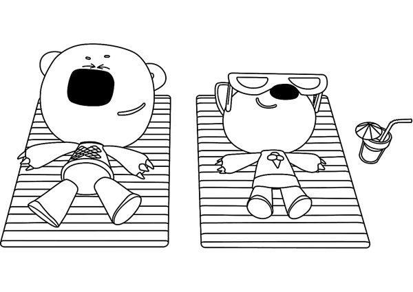 Разукрашки Мимимишки Соня и Саня