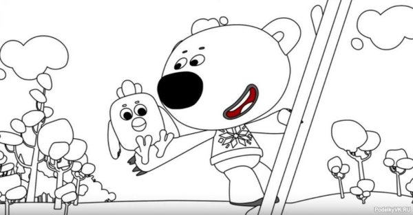 Мишки мимишки раскраска