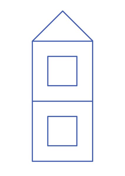Домики с изображением геометрических фигур