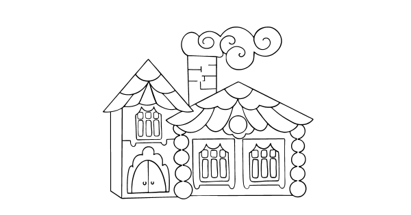 Домики раскраска для кукольного театра