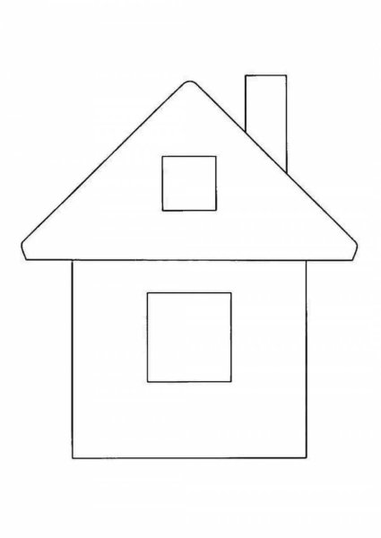 Домик раскраска для детей