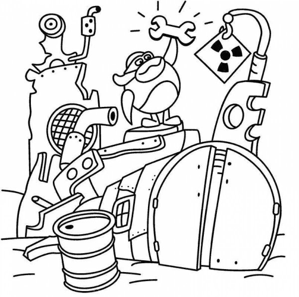 Домики смешариков раскраска