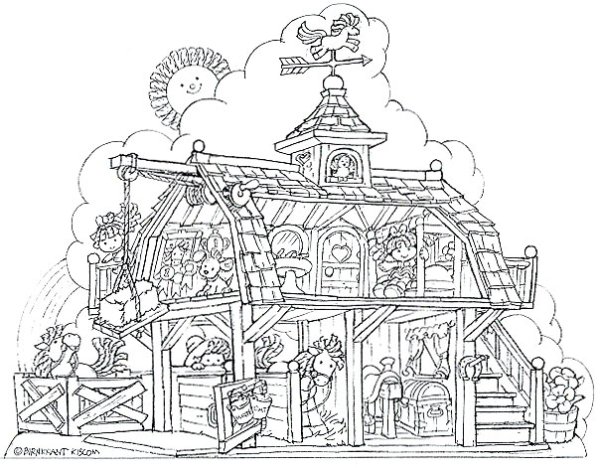 Раскраска домик изнутри