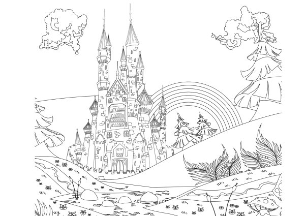 Замок Холодное сердце раскраска