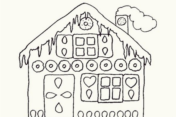 Домики для вырезания на новый год