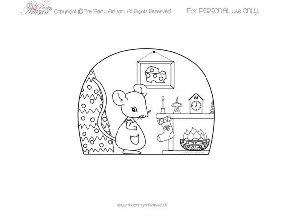 Мышка в норке раскраска