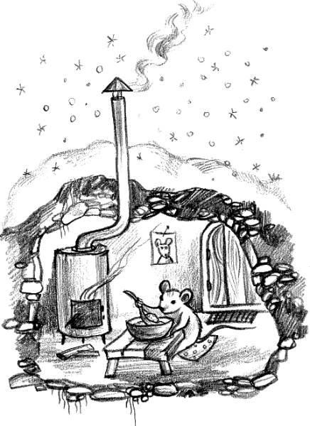 Мышка в норке раскраска