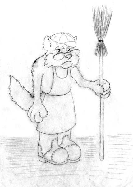 Раскраска кот Василий из сказки Кошкин дом