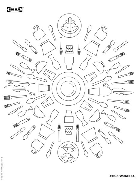 Раскраска икеа