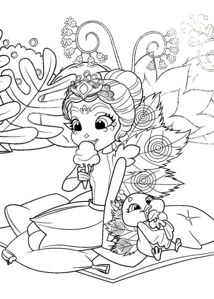 Раскраски для девочек Энчантималс
