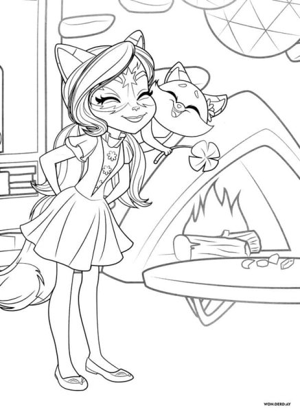 Энчантималс Уинсли Вульф раскраска