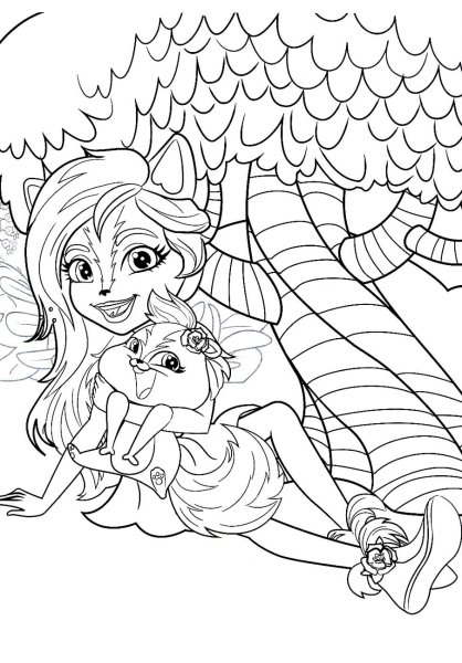 Энчантималс Сэйдж Скунси раскраска