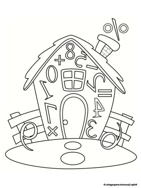 Математическая раскраска домик