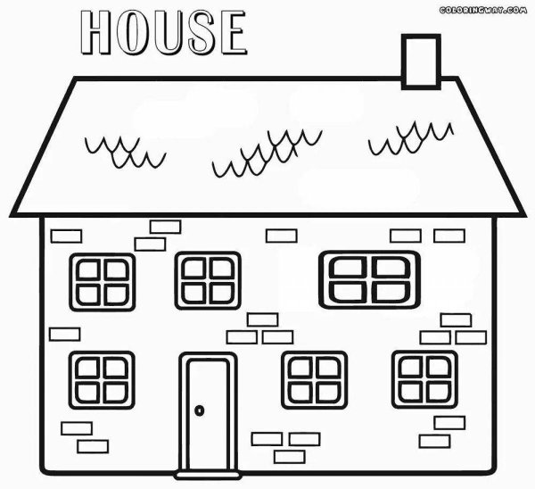 Английский дом раскраска