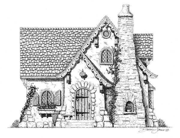 Коттедж рисунок