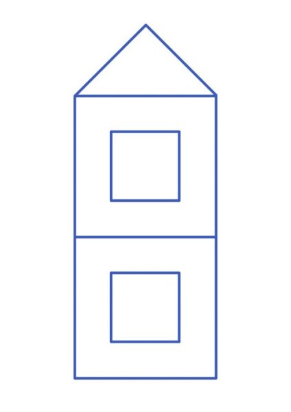 Домики с изображением геометрических фигур