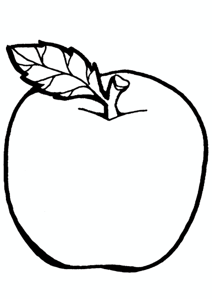 Яблоко раскраска
