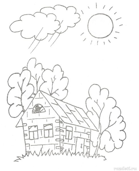 Раскраска пейзаж