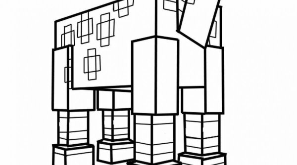 Раскраска майнкрафт домик