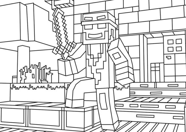 Раскраски для мальчиков майнкрафт