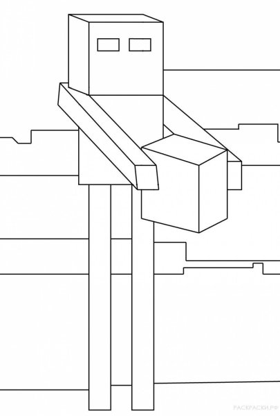 Раскраска Minecraft Enderman