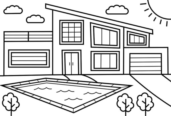 Раскраска домик мечты