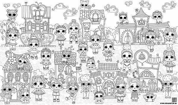 Раскраски ЛОЛ В домиках