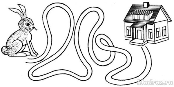 Раскраска Лабиринт для детей 2-3 лет