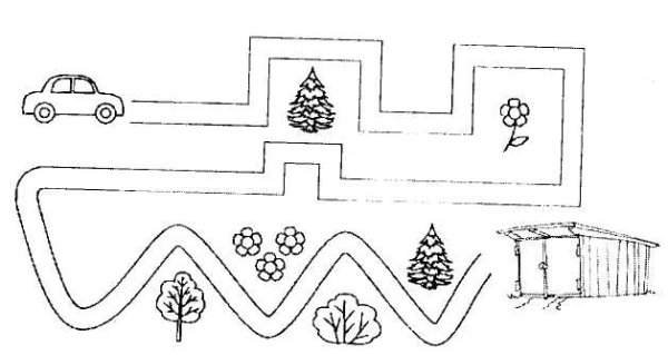 Проведи дорожку к домику