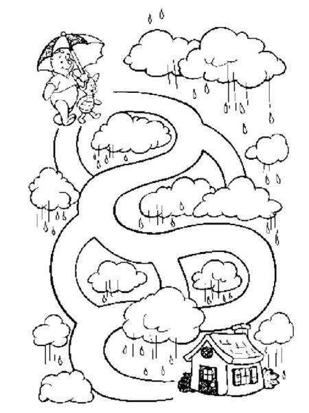 Лабиринт ходилка раскраска