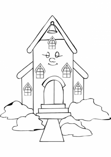 Сказочный домик раскраска для детей