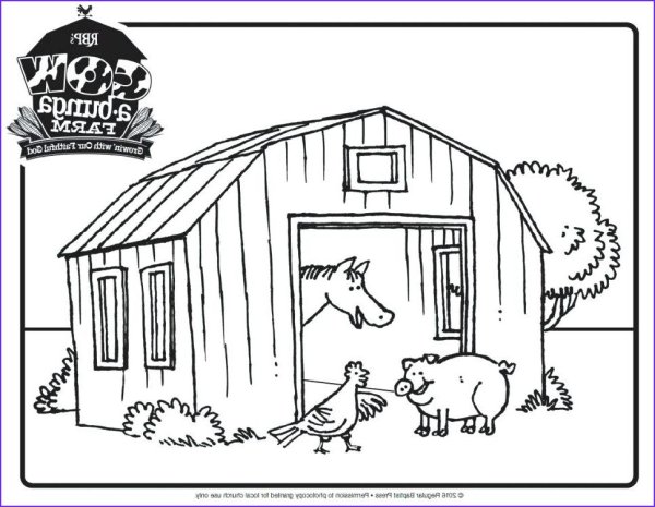 Раскраска домик на ферме