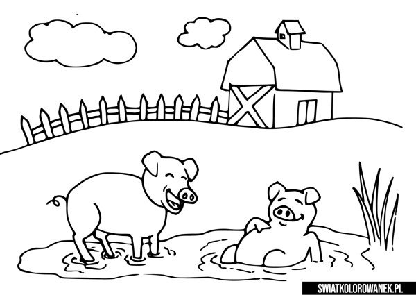 Ферма раскраска для малышей