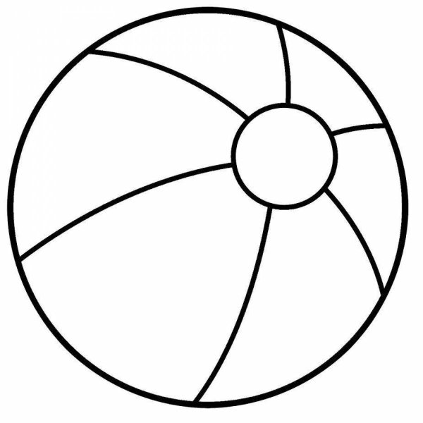 Мячик раскраска для малышей