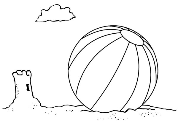 Раскраска мячик для детей 3-4 лет