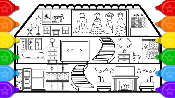 Разукрасить дом с комнатами
