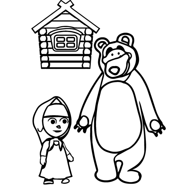 Маша и медведь рисунок