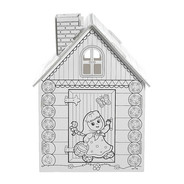 Раскраска. Домики