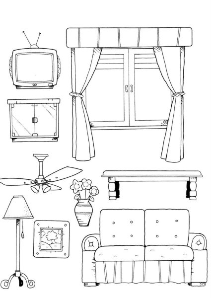 Мебель для нарисованных кукол