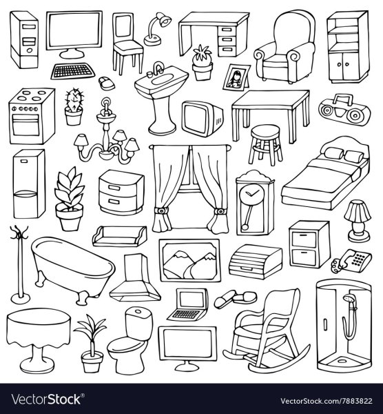 Предмет мебели нарисовать