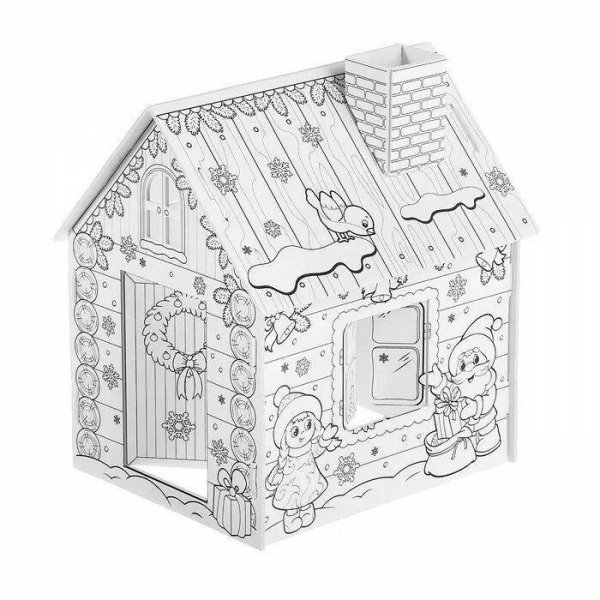 Дом-раскраска из картона Бибалина
