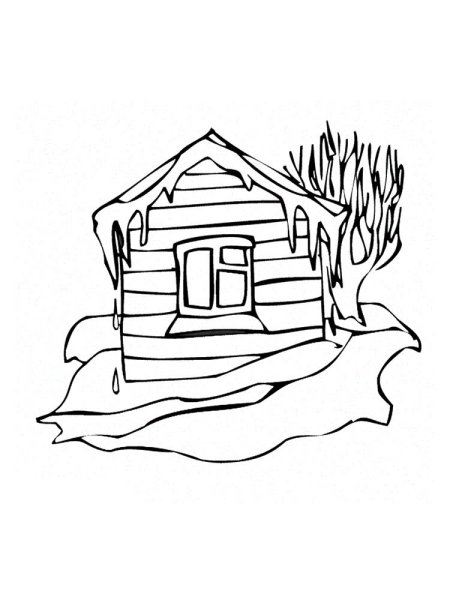 Изба раскраска