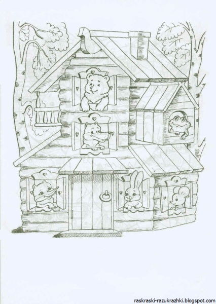 Раскраска. Теремок