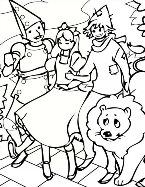 Волшебник изумрудного города раскраска Элли и Тотошка