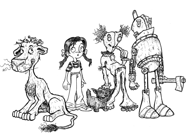 Волшебник изумрудного города раскраска Тотошка