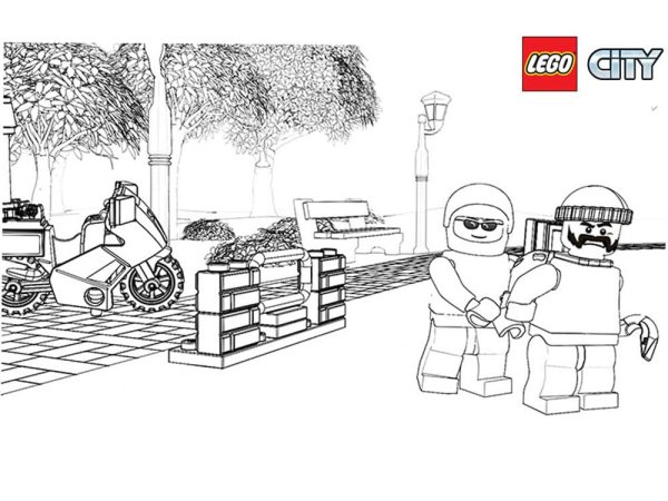 Раскраски LEGO City полиция