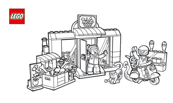 Раскраска лего Сити